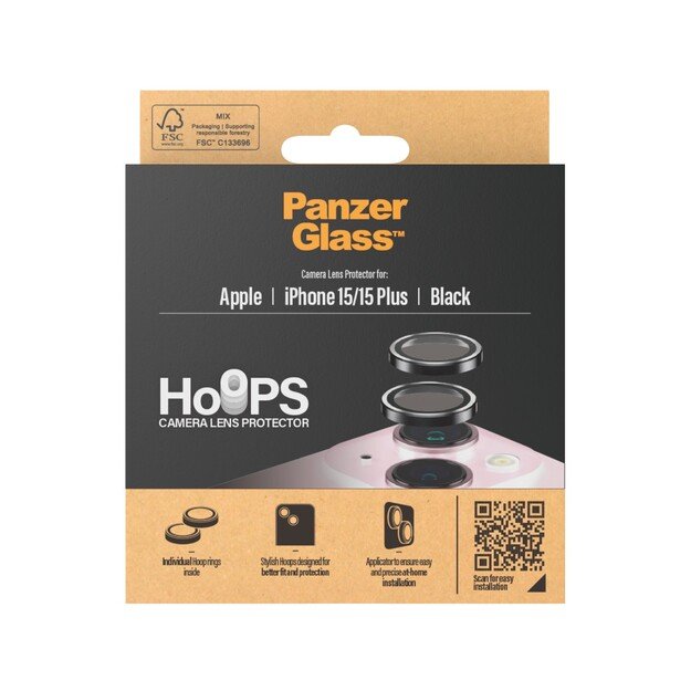 PanzerGlass - Hoops Camera Lens Protector iPhone 15 - 15 Plus