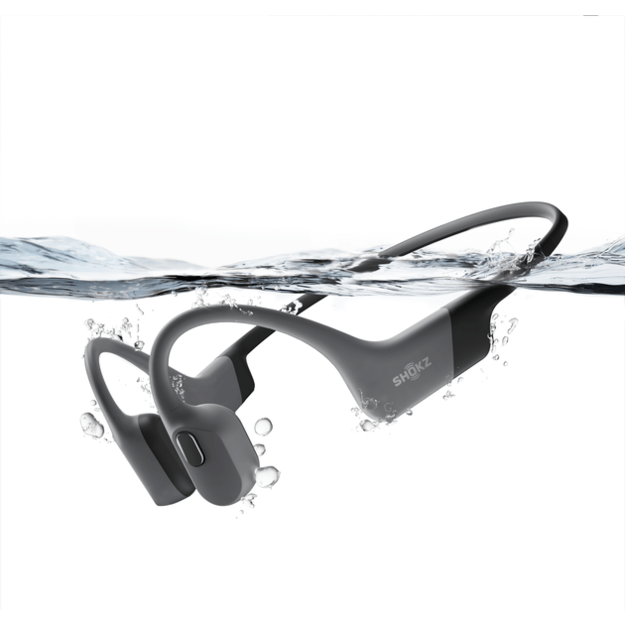 Shokz - OpenSwim Pro, Bone Conduction Headset - Grey