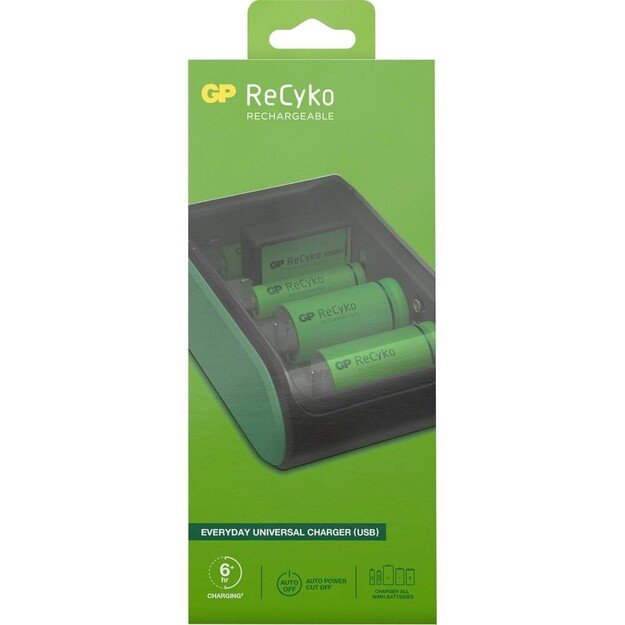 GP - ReCyko Universal Battery Charger, B631 - USB