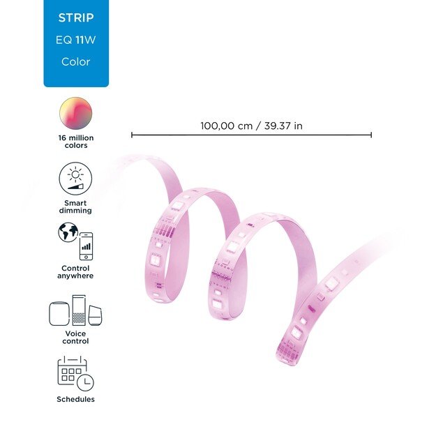 WiZ - Wi-Fi LED Strip 1M 880lm Extension EU