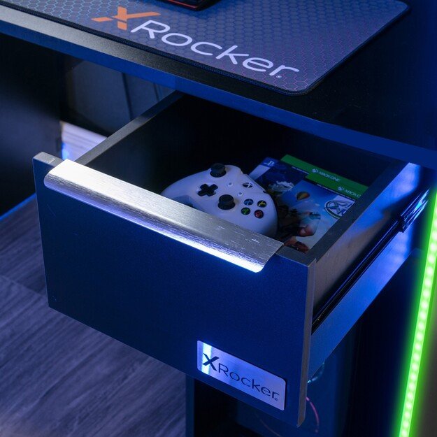 Xrocker Electra Desk - Black With Black Led