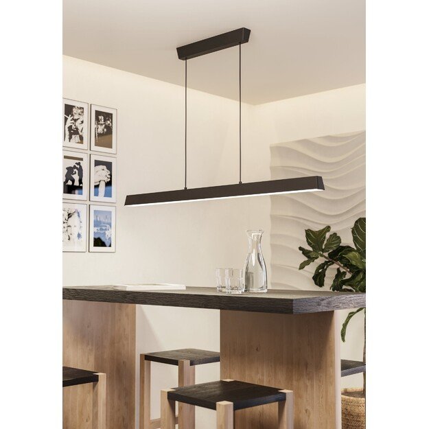 EGLO - Simolaris-Z long pendant lamp black L122 - RGB + TW - Zigbee, Bluetooth