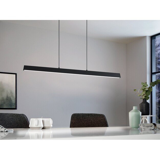 EGLO - Simolaris-Z long pendant lamp black L122 - RGB + TW - Zigbee, Bluetooth