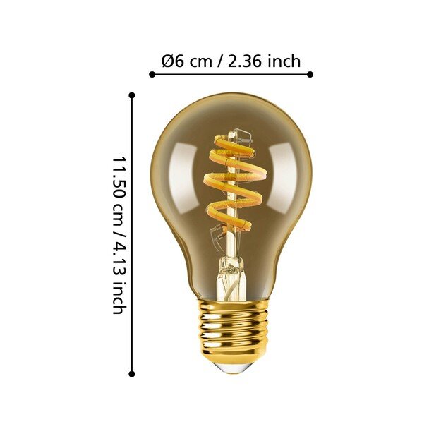 EGLO - Set of 2x E27 A60 amber, remote control - TW - Zigbee, Bluetooth