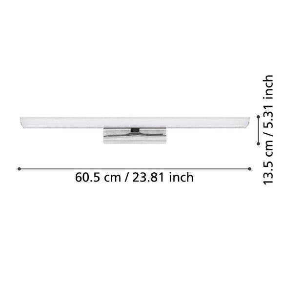 EGLO - Tabiano-Z mirror lamp chrome L60.5 - RGB + TW - Zigbee, Bluetooth