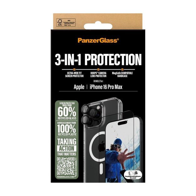 PanzerGlass - iPhone 16 Pro Max 6.9'' 3-in-1 Protection Bundle