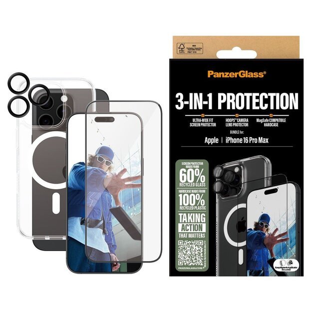 PanzerGlass - iPhone 16 Pro Max 6.9'' 3-in-1 Protection Bundle