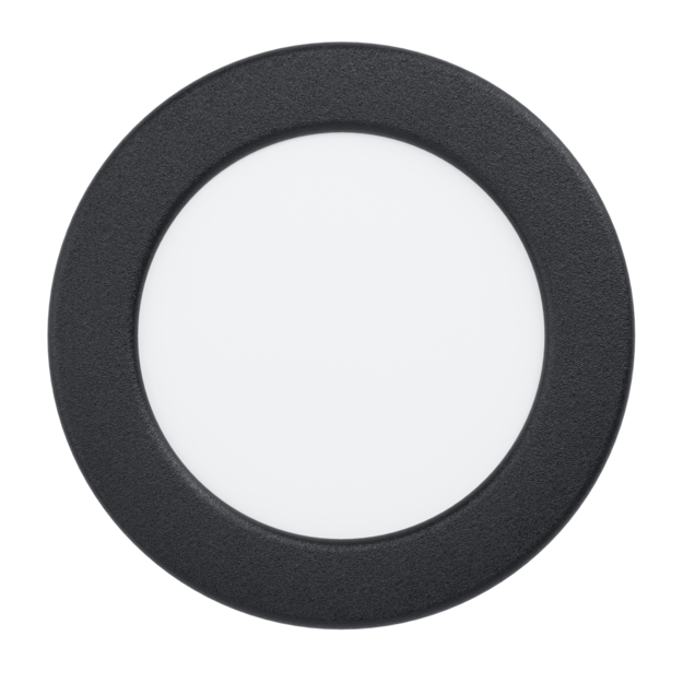 EGLO - FUEVA 5 RECESSED \\u00d8117 5.5W 650LM BLACK - 117mm diameter, 26mm height