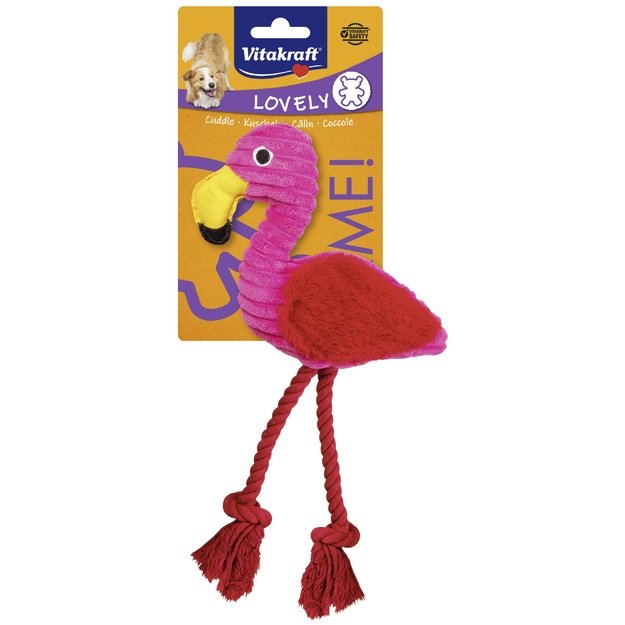 Vitakraft - Safari flamingo toy for dogs 30 cm  - (31371)