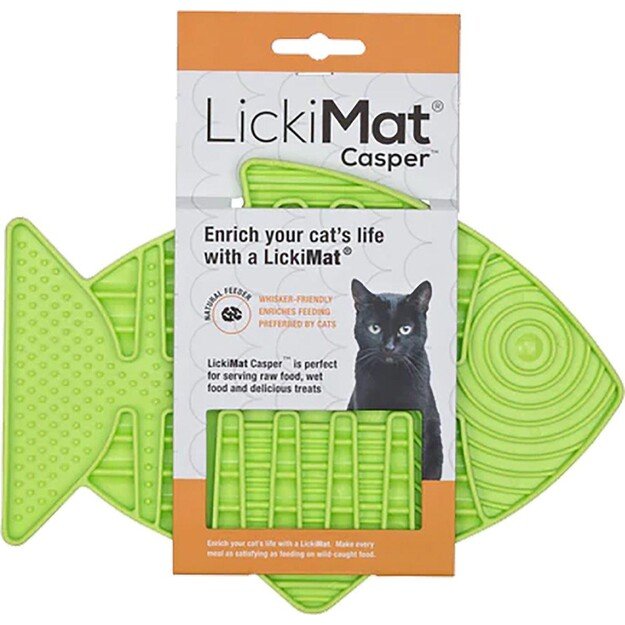 LICKIMAT - Cat CasperGreen 22X16Cm - (785.5384)