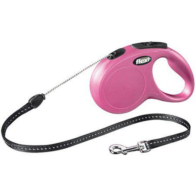 Flexi - New Classic S 8M Leash Cord Pink max 12Kg - (600.7736)