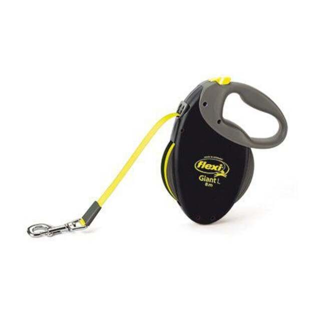 FLEXI - Leash Giant L 8M Tape Black/Neon Yellow Max 50Kg - (600.7782)