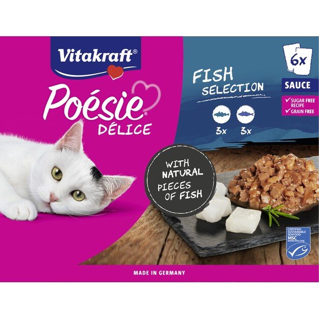 Vitakraft - Poésie® Délice multipack, variant with fish  6 x85gr