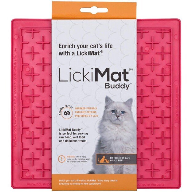 LICKIMAT - Cat Buddy Pink 20X20 - (785.5352)