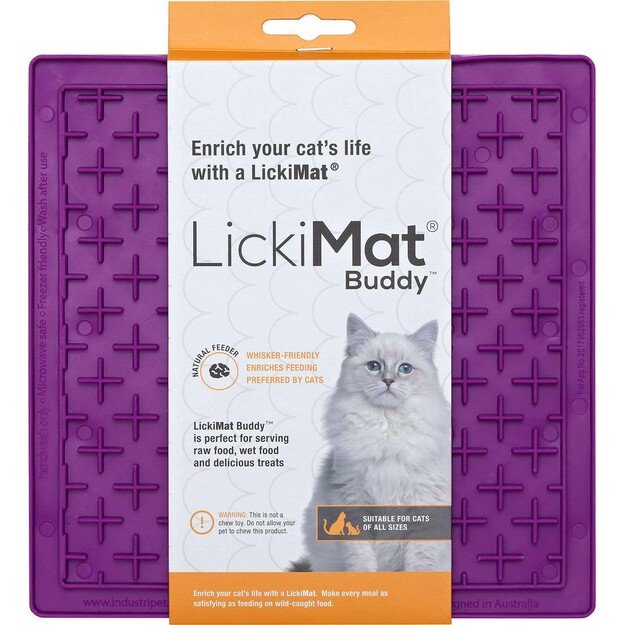 LICKIMAT - Cat Buddy Purple 20X20 - (785.5354)