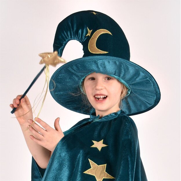 Den Goda Fen - Velvet Wizard hat & wand (F77601)