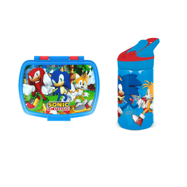 Stor - Lunchbox + Drikkedunk Tritan 480 ml - Sonic