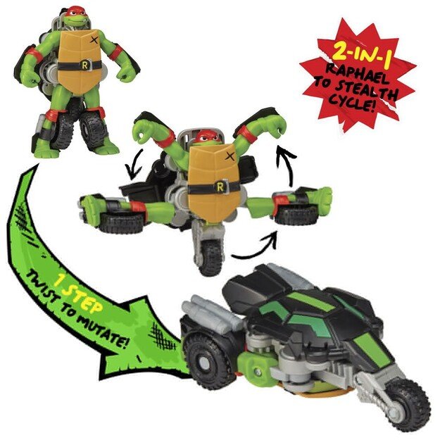 Turtles - Mutant Mayhem Transformer Turtle - Raphael