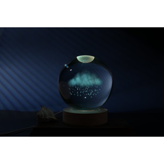 iTotal - Crystal Ball Lamp - Rainy Cloud - Large