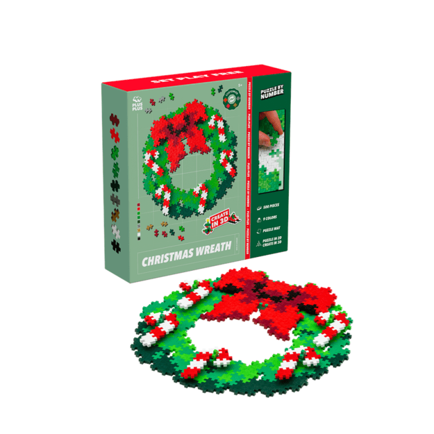 Plus-Plus -  Puzzle by Number - Christmas wreath