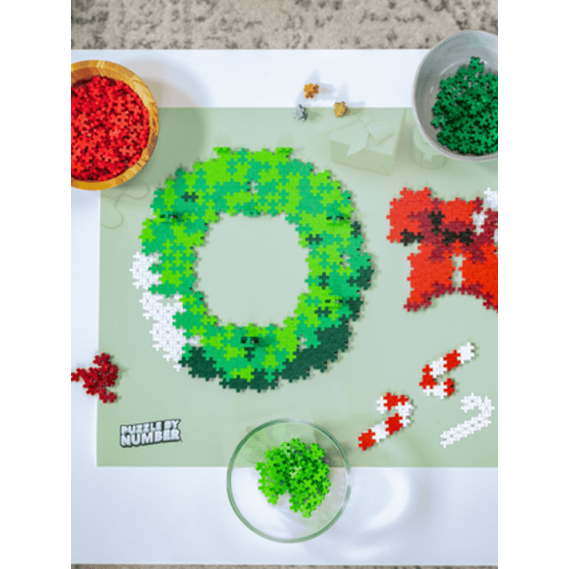 Plus-Plus -  Puzzle by Number - Christmas wreath