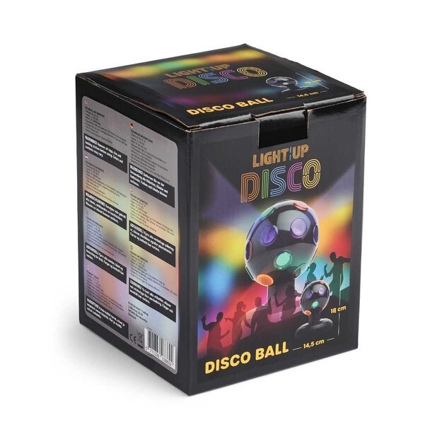 LIGHT - UP - Disco Ball Black 13cm (MCDC007)