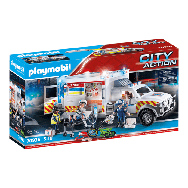 Playmobil - US Ambulance with Lights and Sound (70936)