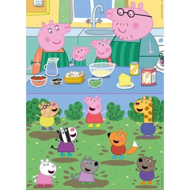 Educa - 2X25 Peppa Pig Wood puzzle (80-19995)