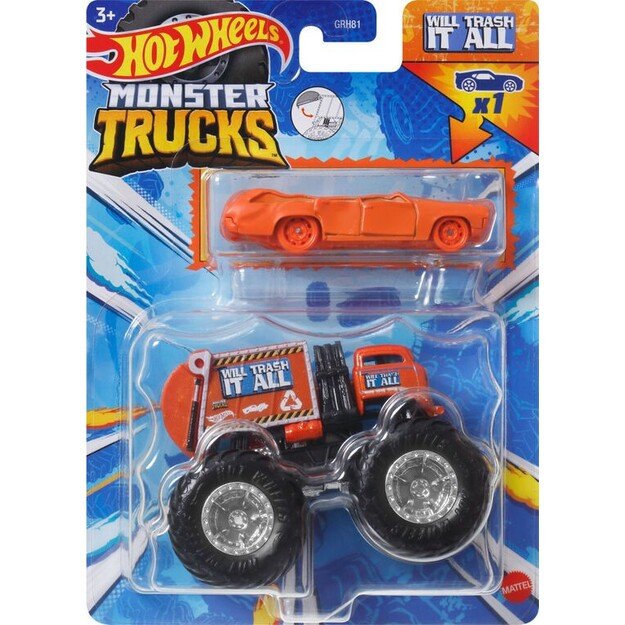 Hot Wheels - 1:64 Die-cast Monster Truck - Will Trash it all