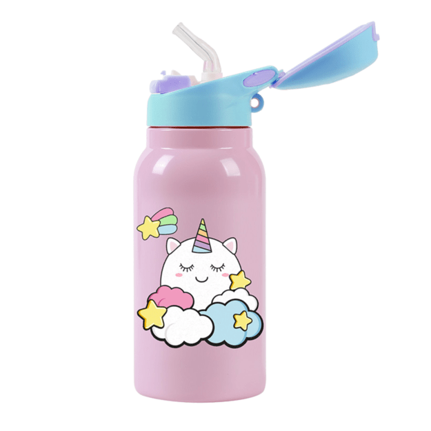 I-Drink - Thermal Bottle - 350 ml - UNICORN Kids with foldable cap  (ID0513)