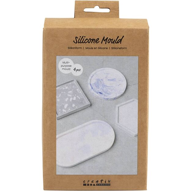 Silicone Mould -  Square, Circle, Hexagon & Oval (371201)