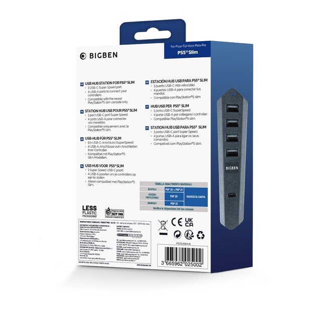 Nacon USB Hub Black PS5 Slim
