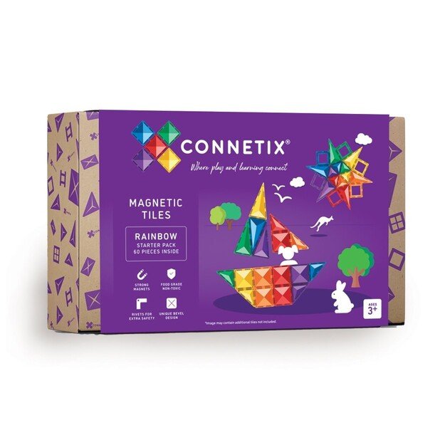 Connetix - Rainbow Starter Pack 60 Pieces (CT-R-00060-ST)