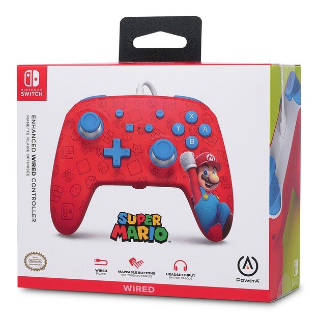 PowerA NSW ENH Wired Controller - WOO HOO MARIO /Nintendo Switch