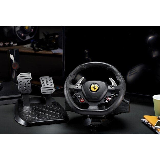 Thrustmaster - T80 Ferrari 488 GTB Edition Racing Wheel and Pedal Set