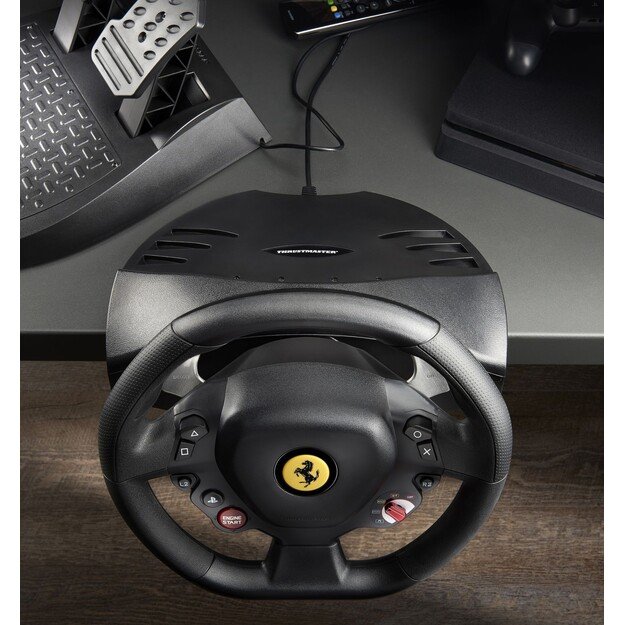 Thrustmaster - T80 Ferrari 488 GTB Edition Racing Wheel and Pedal Set