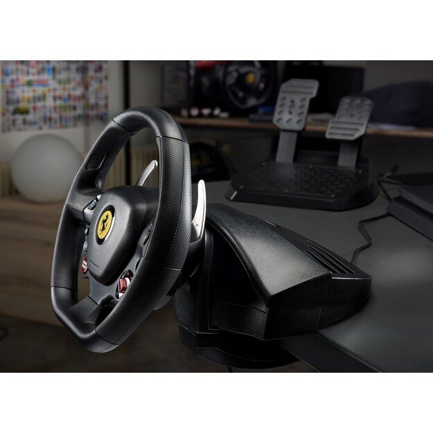 Thrustmaster - T80 Ferrari 488 GTB Edition Racing Wheel and Pedal Set