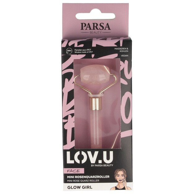 Parsa - LOV.U Mini Rose Quartz Roller Pink