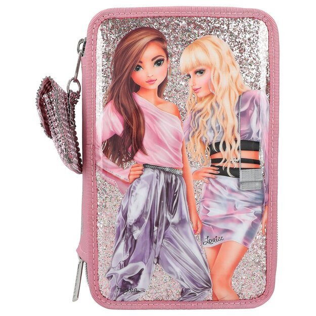 TOPModel - Triple Pencil Case with Glitter GLITTER QUEEN ( 0412527 )