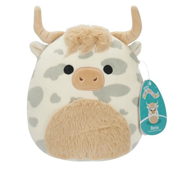 Squishmallows - 19 cm Plush P17 - Borsa the Grey Spotted Highland Cow