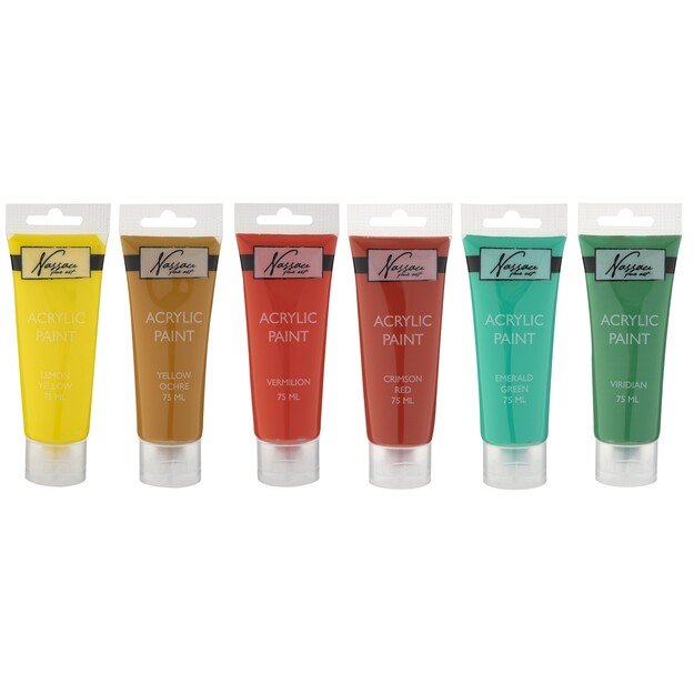 Nassau - Arcylic Paint Basic Colours 12x75 ml - (K-AR0752/GE)