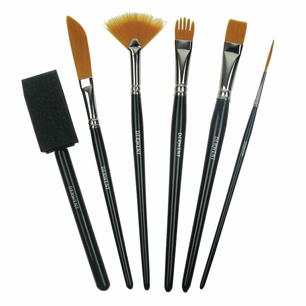 Derwent - Techniques Brush Set, 6 pc