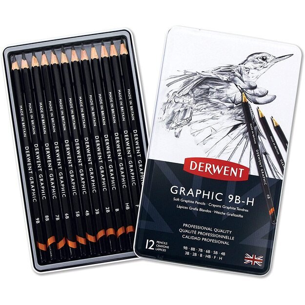 Derwent - Graphic Soft Pencils (12 Tin)