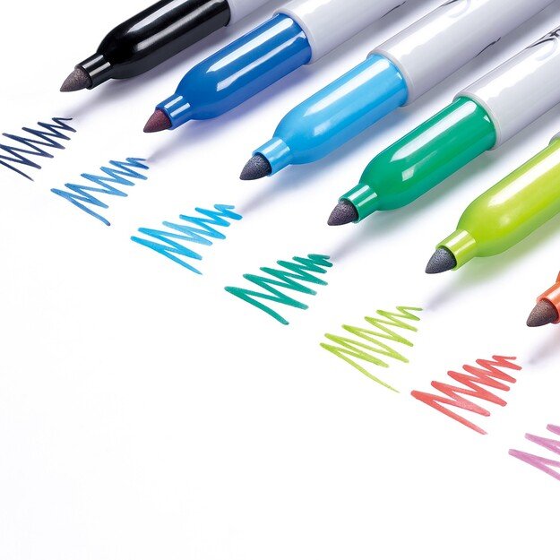 Sharpie - Permanent Marker Fine Assorted Colours 18-Blister (1996112)