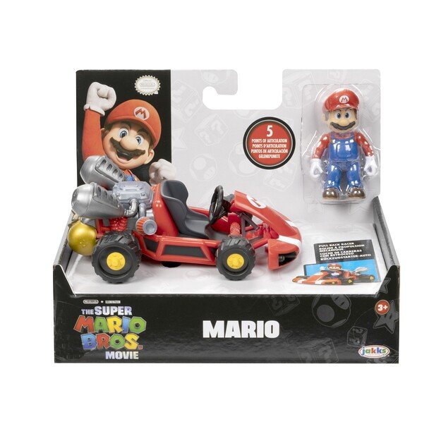 Super Mario Movie - Figure w/ Kart - Mario (6 cm) (417684)