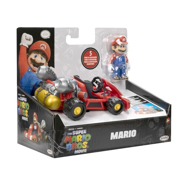 Super Mario Movie - Figure w/ Kart - Mario (6 cm) (417684)