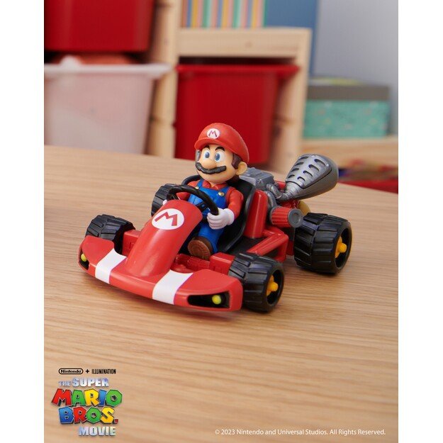 Super Mario Movie - Figure w/ Kart - Mario (6 cm) (417684)