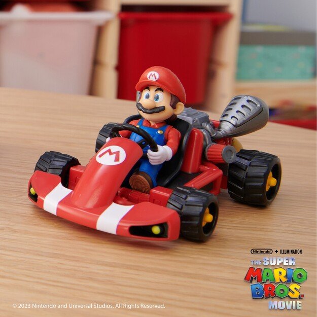 Super Mario Movie - Figure w/ Kart - Mario (6 cm) (417684)