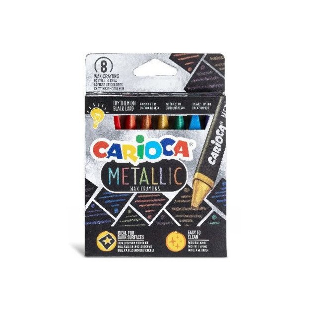 Carioca - Metallic wax crayons, 8 pcs (809437)