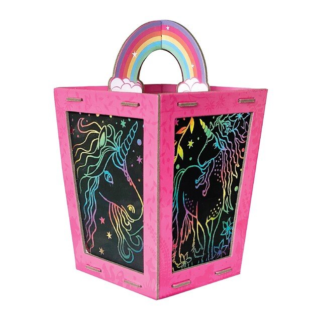 BOX CANDIY - Scratch Art Lantern - Totally Twilight Unicorns - (BC-1923)